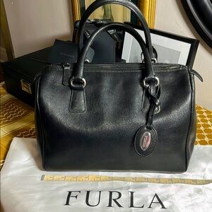 Furla Italian Saffiano Leather Satchel